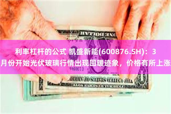 利率杠杆的公式 凯盛新能(600876.SH)：3月份开始光伏玻璃行情出现回暖迹象，价格有所上涨